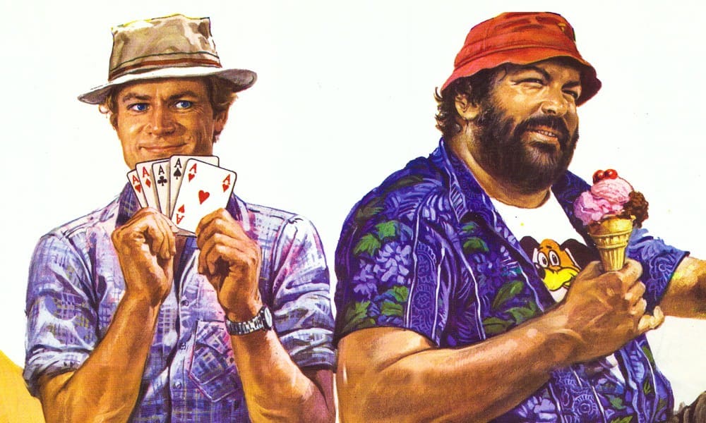 Bud Spencer és Terence Hill az És megind dühbe jövünk című film poszterén