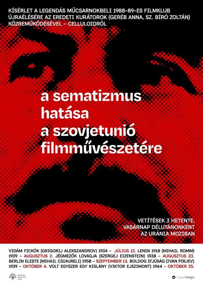 A sematizmus hatása a szovjetunió filmművészetére: vetítéssorozat 2026 július és október közt a budapesti Uránia moziban