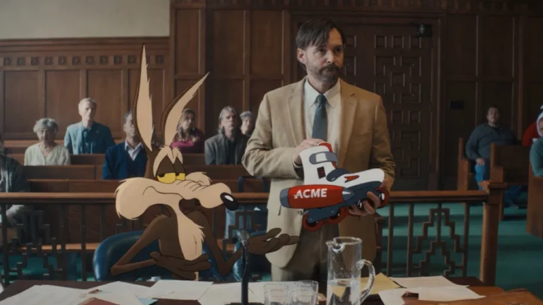 Wile E. Coyote és ügyvédje a Coyote vs. ACME című film egyik jelenetében