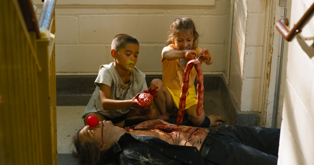 Gore jelenetkép A jégrémes (Ice Cream Man) című 2026-os horrorfilmből