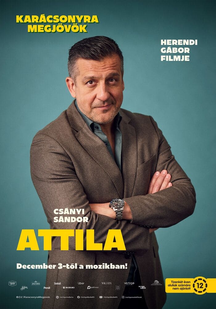 Csányi Sándor a Karácsonyra megjövök című Herendi Gábor-film karakterposzterén