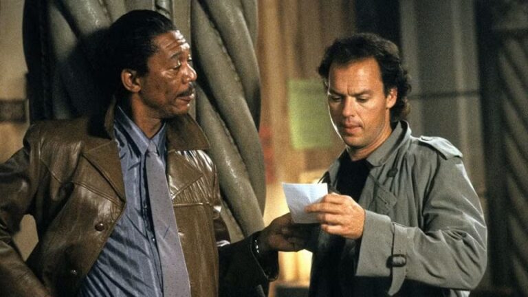 Michael Keaton és Morgan Freeman